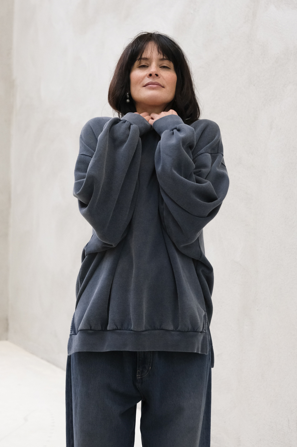 âme ulla vintage oversized sweatshirt navy