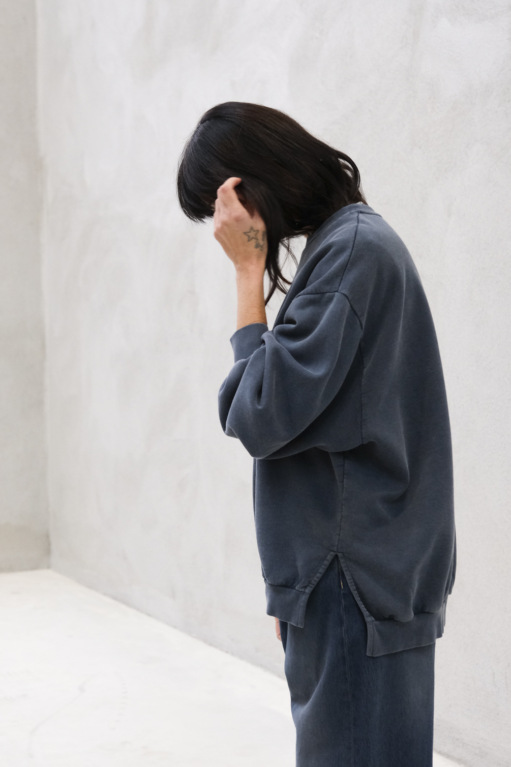 âme ulla vintage oversized sweatshirt navy