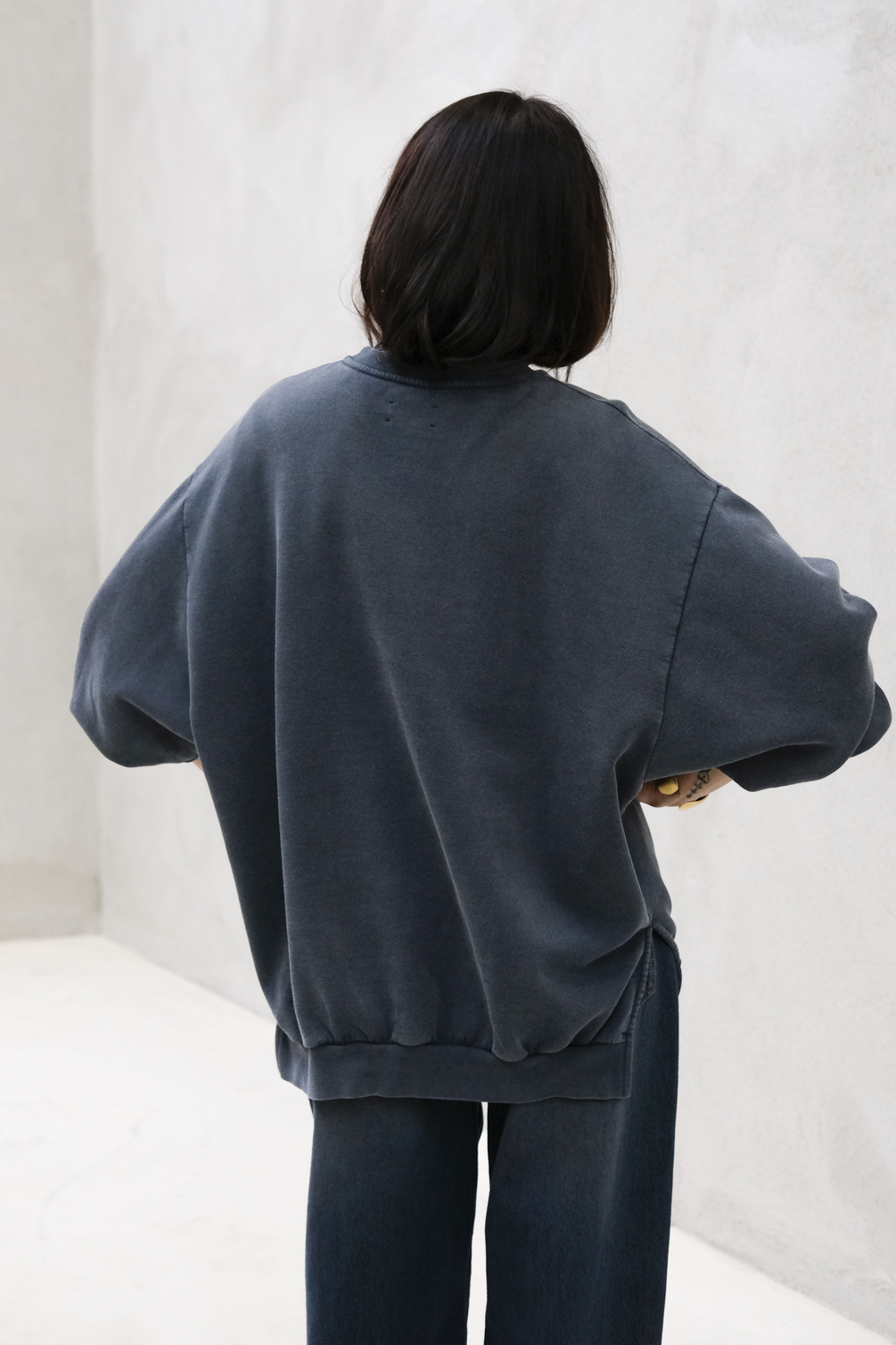 âme ulla vintage oversized sweatshirt navy