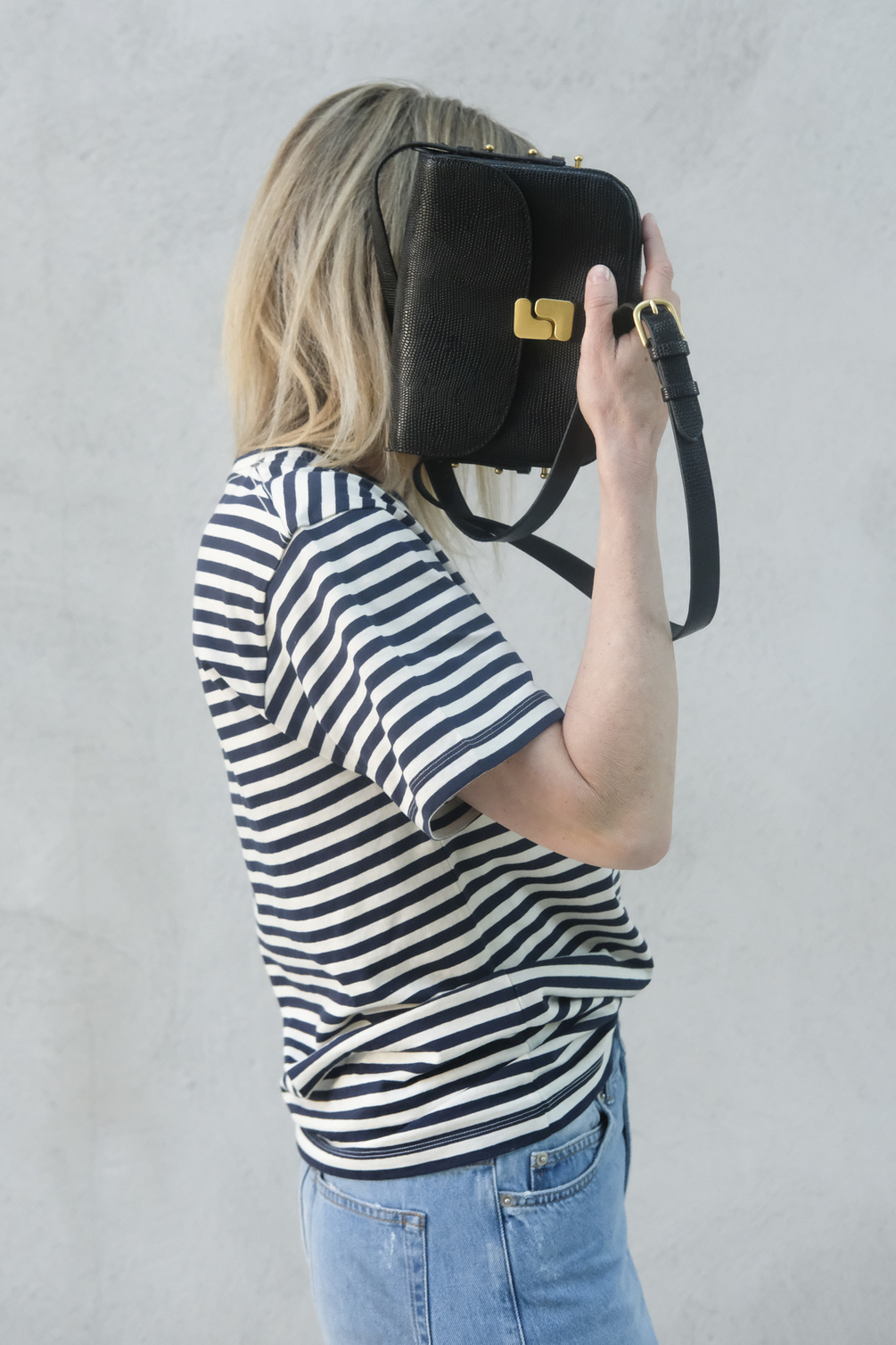 aiayu classic circular tee striped mix night