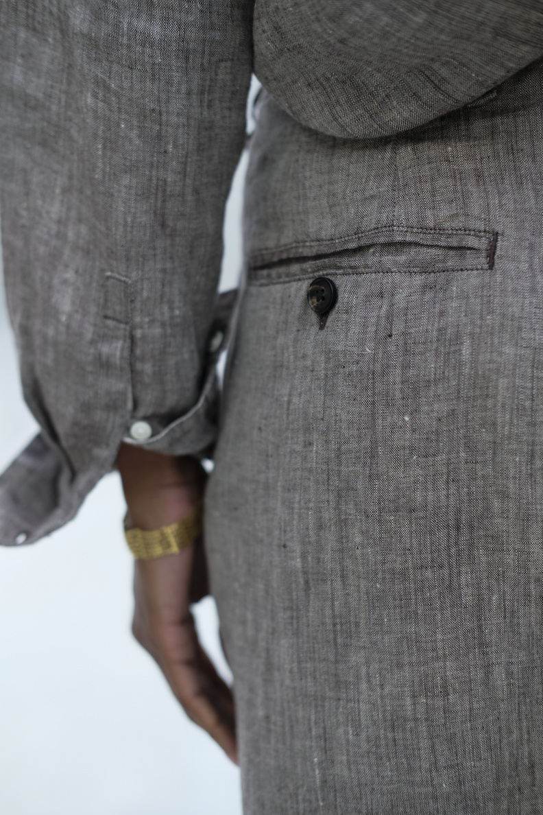 aiayu balder pant linen brown