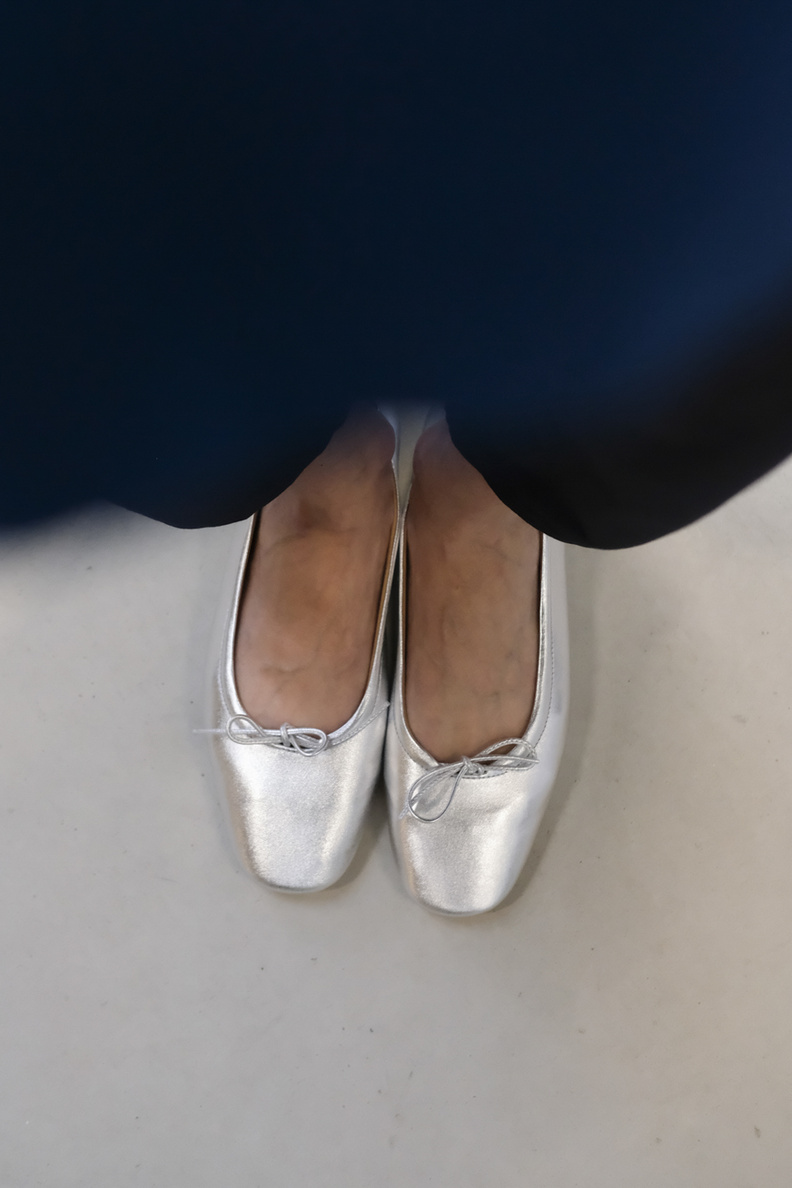 aeyde delfina nappa leather silver