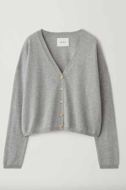 lisa yang abby cardigan dove grey