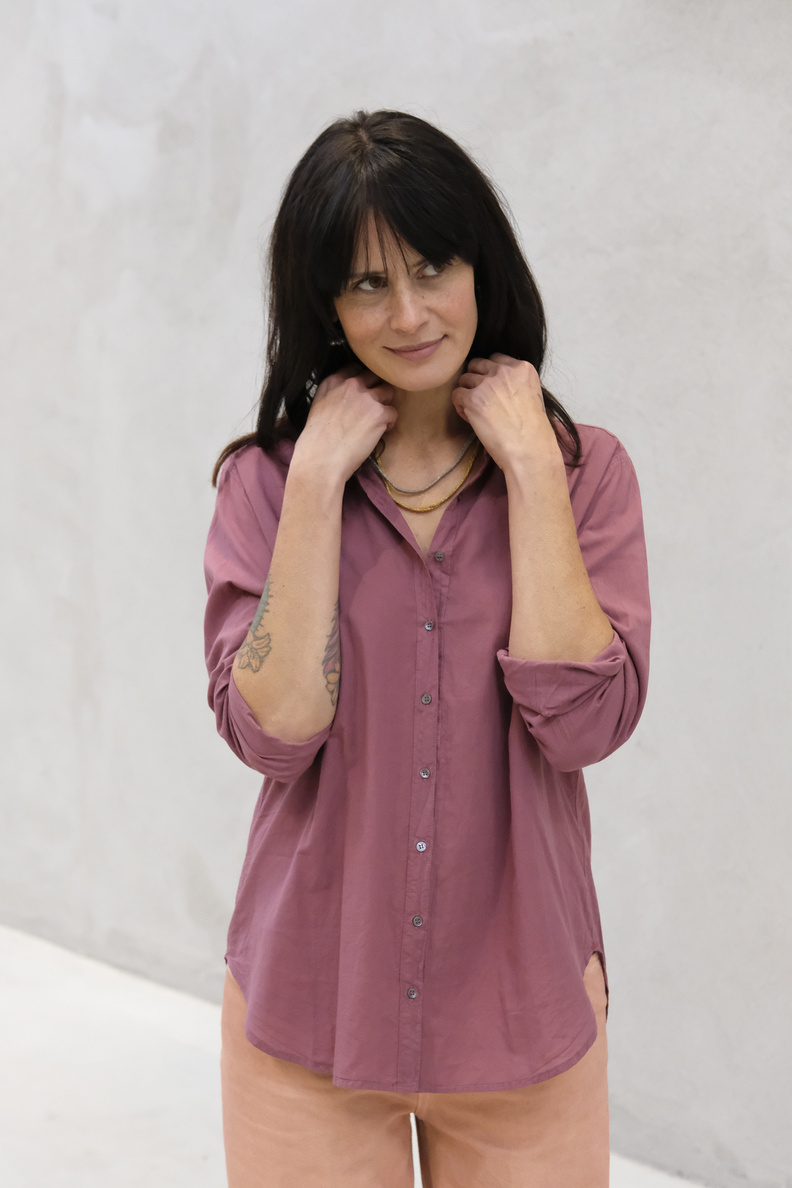 xirena beau shirt maroon 