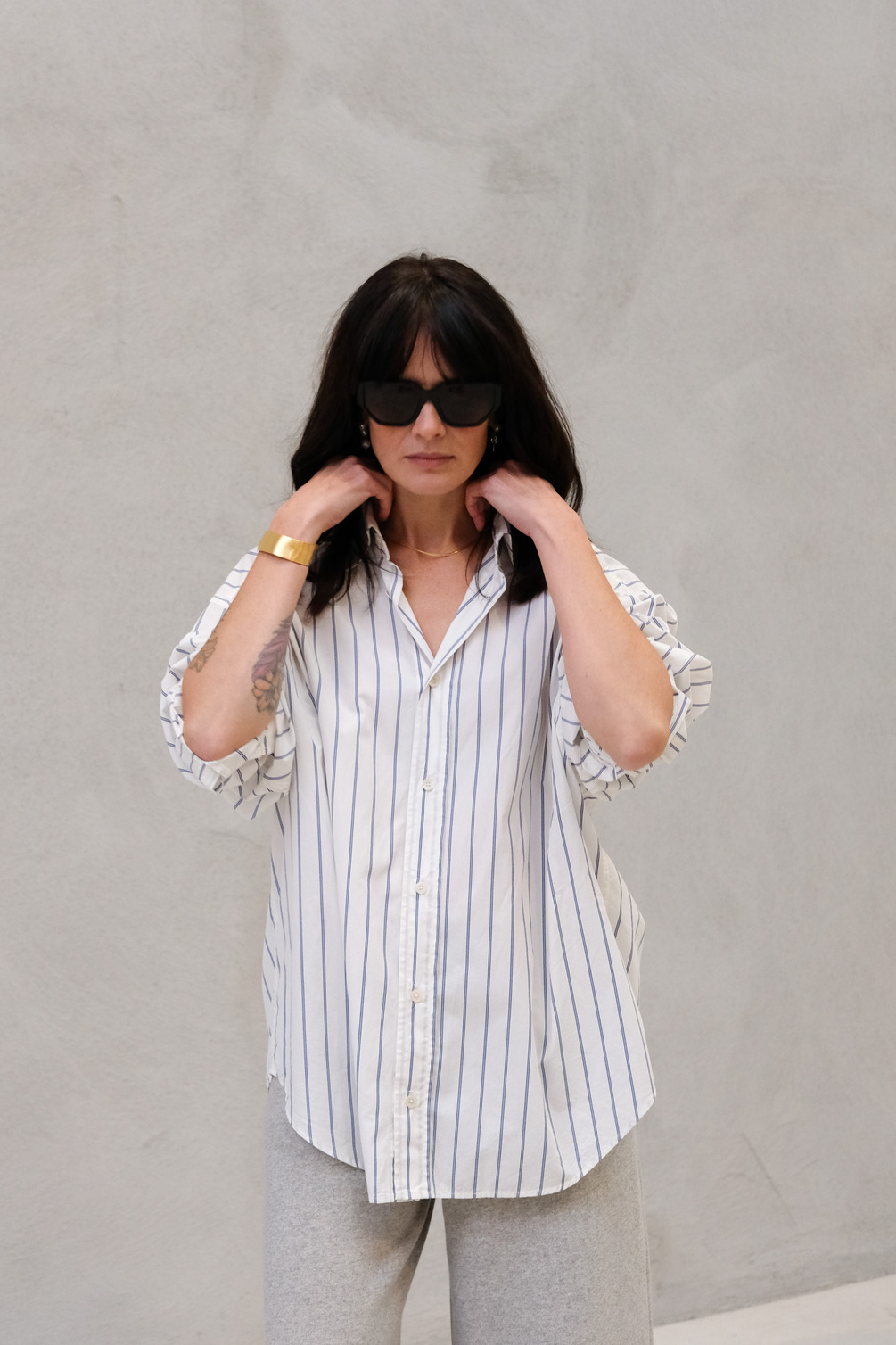 adnym mo shirt blue stripe