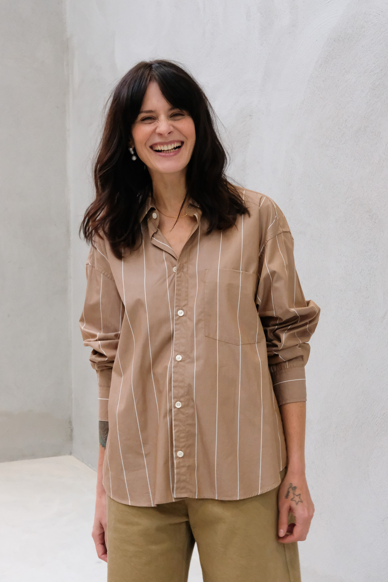 adnym taq shirt oat stripe