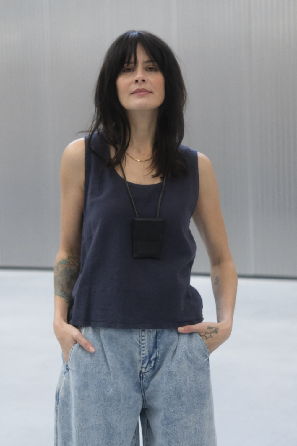 girls of dust tank top navy