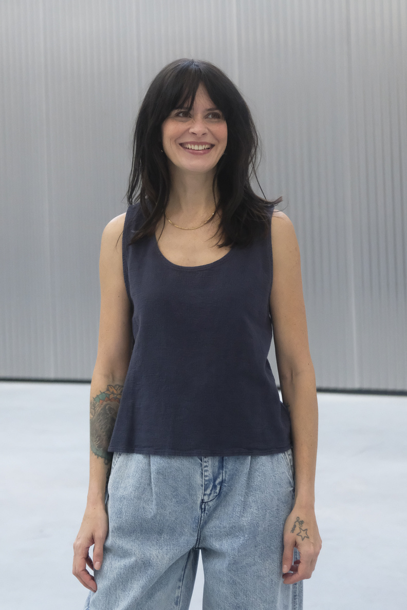 girls of dust tank top navy