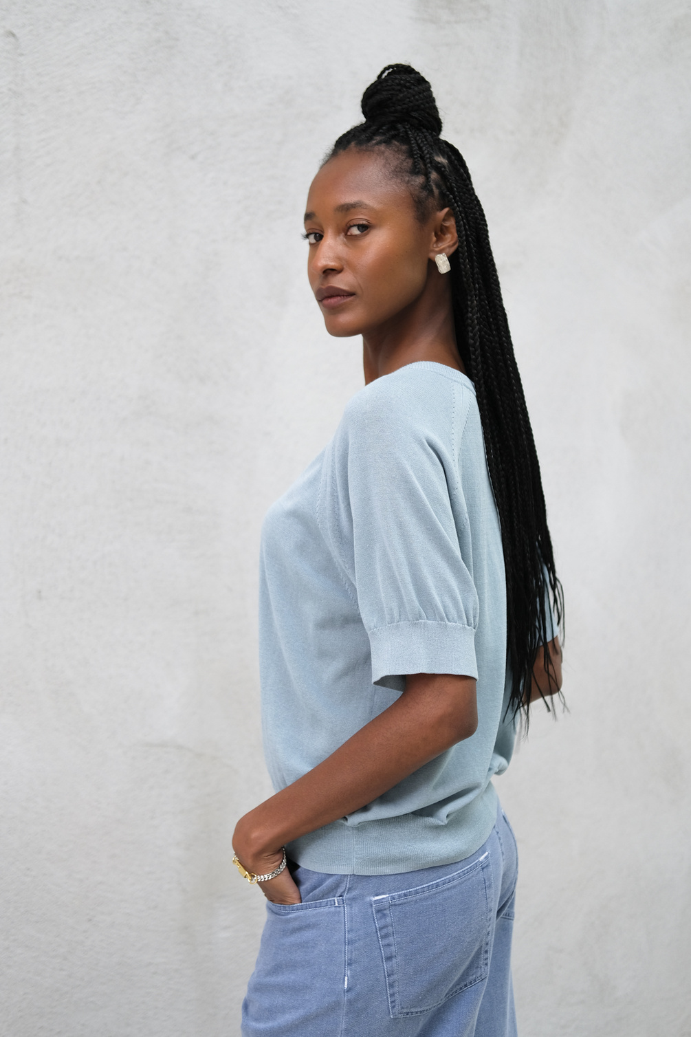 rue blanche dandel knit celadon
