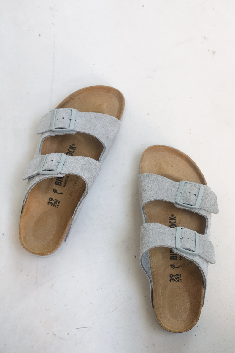 birkenstock arizona suede pure sage