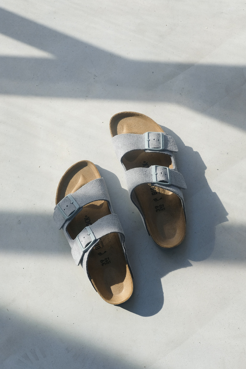 birkenstock arizona suede pure sage