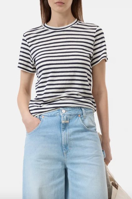 closed basic t-shirt dark night stripe