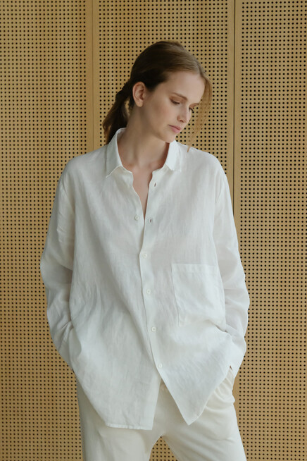 hope elma linen shirt off white