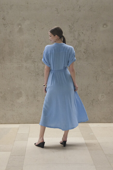 xirena cate dress fiji blue