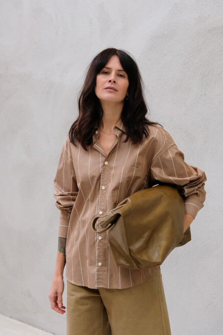 adnym taq shirt oat stripe