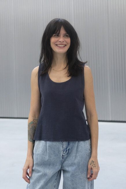 girls of dust tank top navy