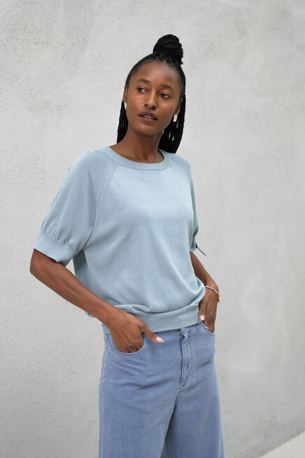 rue blanche dandel knit celadon